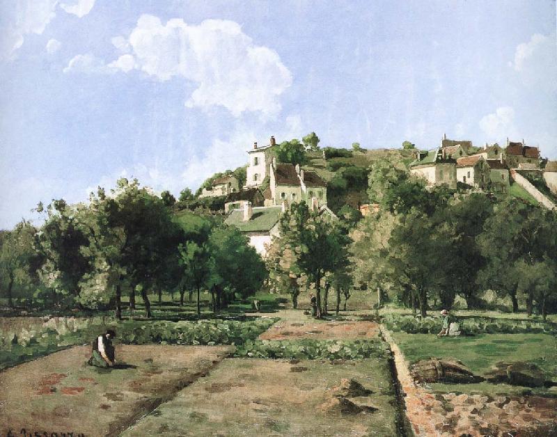 Camille Pissarro Pang plans Schwarz, secret garden homes Norge oil painting art